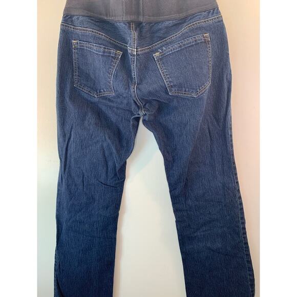Old Navy Women's Maternity Low Waist Stretch Dark Wash Flair Jeans / Size: 12 R - Picture 8 of 9